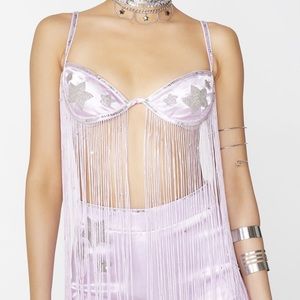 Pink Femthot Fantasy Fringe rave bra